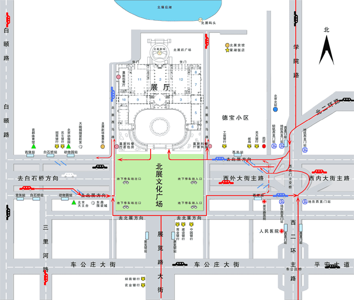 北京展览馆交通图