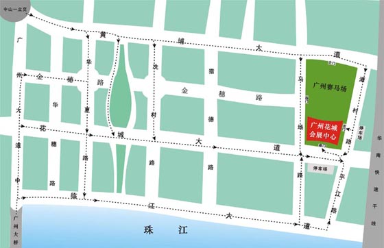 广州花城会展中心交通图