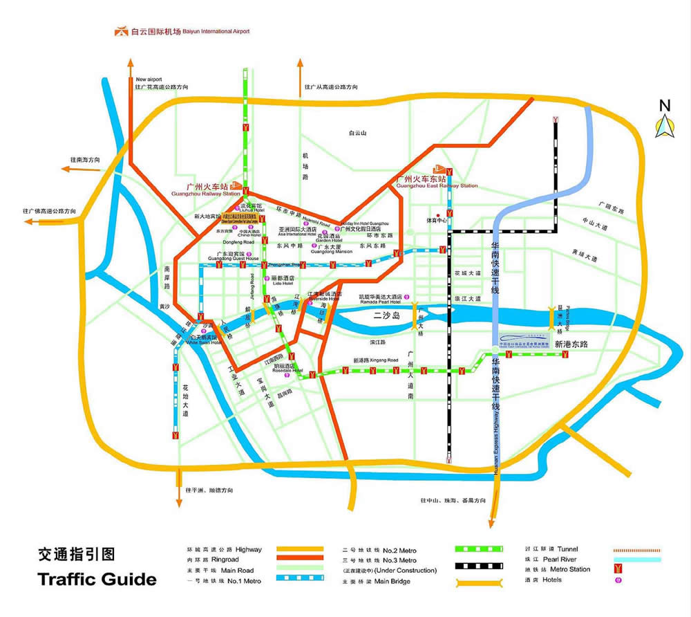 中国出口商品交易会流花路展馆交通图