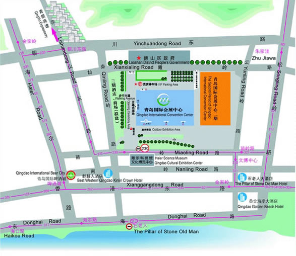 青岛国际会展中心交通图
